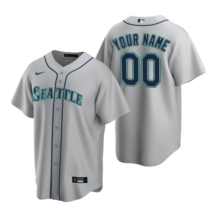 Youth Seattle Mariners Active Player Custom Gray Cool Base Stitched Baseball Jersey